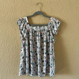 LOFT Floral Print Blouse